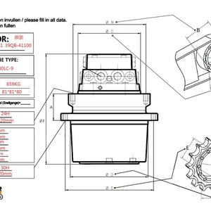 Accesorios Originales para Excavadora R480LC-9 39QB-40101 39QB-41100 Motor de Desplazamiento Final para hyundai - Product Image 6