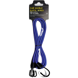 Cordon élastique pour selle de voiture 8 mm x 200 cm avec crochets pour fixations - Product Image 2