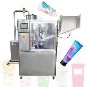 High Speed Ketchup Skin Automatic Aluminum Metal Plastic Tube Fill Machine for Face Wash Tube