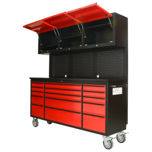 Hyxion cabinet Independent R&D cabinet work bench garage box schrank trolley car beauty shop cart, black red three cabinets