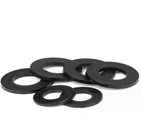 Rondelle plate en nylon de haute qualité, taille métrique, PA66, plastique non conducteur, entretoise noire et blanche, prix d'usine, stock direct