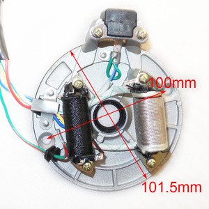 オリジナル2コイルマグネトステーター（50cc、70cc、90cc、<span class=keywords><strong>110cc</strong></span>、125ccキックスタートエンジンATV、ピットバイク、ダートバイク、オートバイ用） - Product Image 6