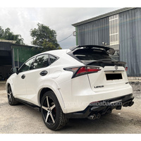 Pour 15-20 Lexus NX Spoiler Nx200 Nx300 Spoiler arrière Diffuseur de toit noir