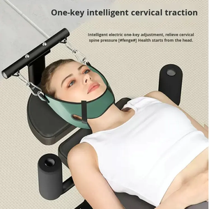 Appareil d'étirement électrique, banc d'entraînement pour les jambes incliné et plat, orthopédique, décompression cervicale et lombaire, lit de traction relaxant - Product Image 4