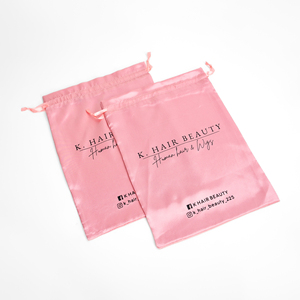 Luxury Soft Pink Satin Gift <b>Bags</b> Clothes Packing Draw <b>String</b> <b>Bag</b> Satin Silk Drawstring <b>Bag</b> for Gift Present - Product Image 6