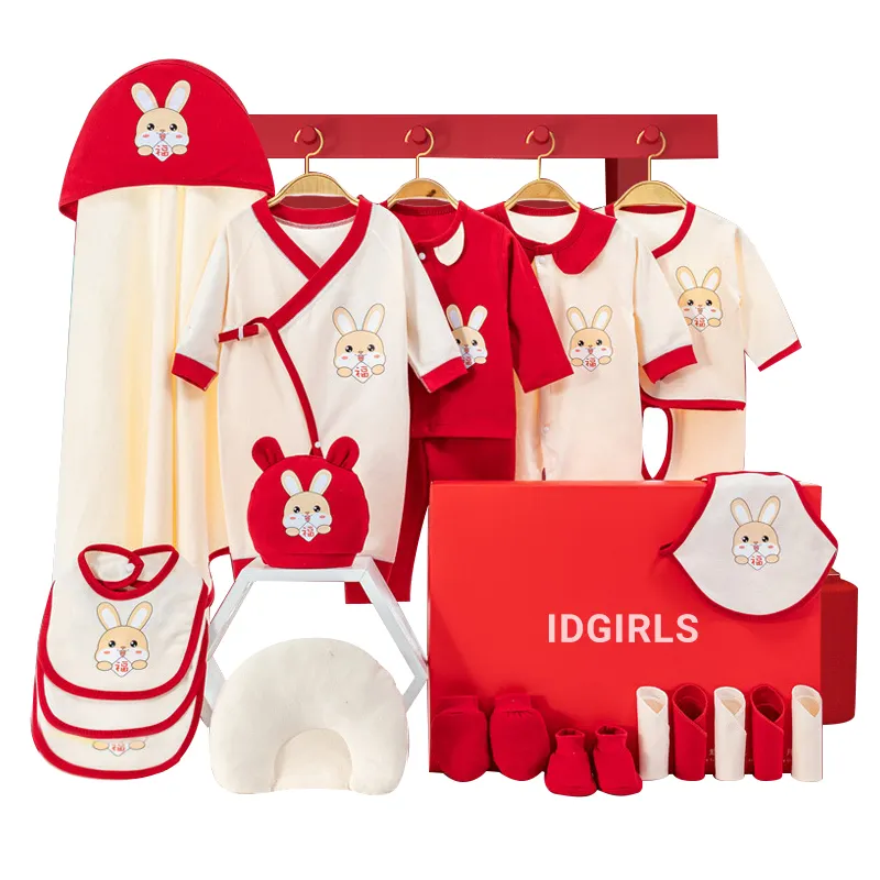 IDGIRLS conjunto de caixa de presente para bebês recém-nascidos, enxoval para roupas