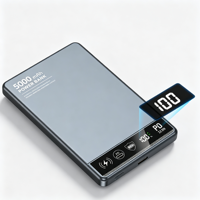 Power Bank Mini Magnetik Berkualitas Tinggi, Laris Manis, Pengisian Cepat, 5000mAh, Layar LED, Powerbank Portabel