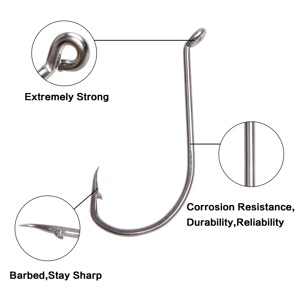 JSM 92554 Stainless Steel Fishing Hooks - Durable & Versatile