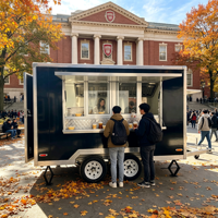 Remorque alimentaire mobile 4m (13FT) entièrement équipée pour burgers, hot-dogs, frites, pizzas, grillades, snacks et chips – Idéale pour les vendeurs ambulants et les entreprises de restauration personnalisée