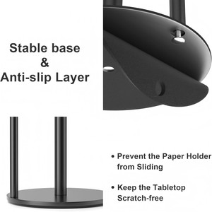 Porte-papier en métal, base de 17 cm, hauteur de 30 cm, support de papier toilette moderne sur pied pour salle de bain - Product Image 2