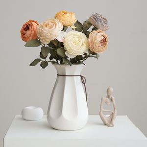 10 باقات بالجملة من زهور الفاوانيا الاصطناعية للخريف، مقاومة للماء والأشعة فوق البنفسجية، مناسبة لعيد الأم وعيد الميلاد - Product Image 1