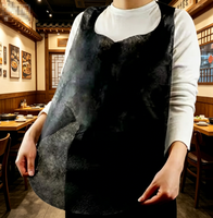 Tablier jetable léger et fin en non-tissé, anti-huile, pour cuisine japonaise, thaïlandaise, voyages, road trips et barbecues