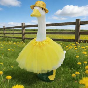 Nuevo Conjunto de Decoración Festiva de Ganso Blanco Grande de 23 Pulgadas con Orejas de Conejo para Porche, Colección Carnaval 2026 - Product Image 1