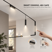 Module LED Magnétique Intelligent à Intensité Variable RGB en Alliage d'Aluminium, CRI 90 Élevé, 23mm, Modules Spot Linéaires, Contrôle par Application, pour Villa et Appartement