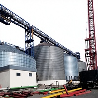 Silo à grain en acier à fond ondulé TSE Brewery 275 g/m² pour le riz, dimensions 8,2 x 8,2 x 18,29 m, compatible IoT
