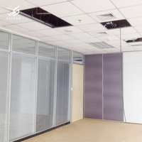 Cloison de bureau cadre en aluminium verre trempé insonorisé cloison de séparation fonctionnelle pour murs de verre de bureau avec volets