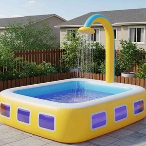 Piscina Inflable de PVC Azul para Exteriores, para Adultos y Niños, Piscina Familiar Elevada sobre el Suelo para Niños, Entretenimiento - Product Image 4
