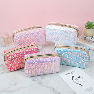 Laser Gradient <b>Sequin</b> PVC Cosmetic Clutch Bag High-Looking Fashion Women's Waterproof Storage - Product Image 2