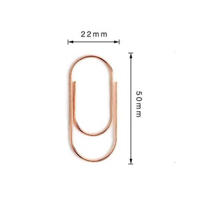Clips en papier or rose 50 mm, format jumbo, antidérapants, en acier, marque-pages, clips pour mémos, supports de papier de bureau tendance - Product Image 3