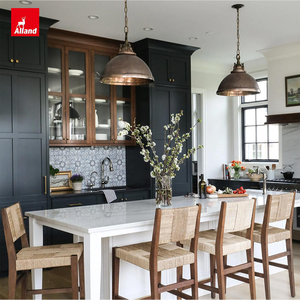 Allandcabinet: Nuovi Mobili da Cucina Rustici Neri in Legno con Isola Grande Personalizzabile, Cerniere in Alluminio e Ampio Spazio di Stoccaggio - Product Image 3