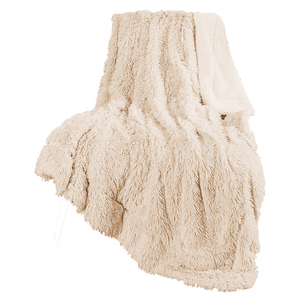Couverture en fausse fourrure de terre cuite Super douce et confortable en peluche duveteuse pour canapé et lit - Product Image 6
