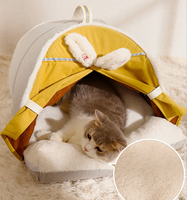 Lit pour chien et chat moderne, en fourrure synthétique solide, écologique, facile à nettoyer, respirant, pliable, amovible, lavable, en peluche, pour toutes les saisons