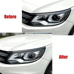 Embellecedores de ceja para faros delanteros y alerones laterales de ventana trasera para Volkswagen VW Tiguan MK1 2011-2016 y Canards Splitter 2007-2016 - Product Image 6