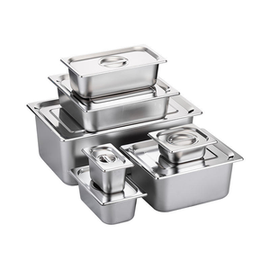 Bandeja Cuadrada de Acero Inoxidable Hei Lv, Estilo Americano Pulido FSP-1/6, Recipiente para Comida Caliente, Congelador, Distribución de Alimentos, Cafetería - Product Image 2
