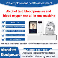 Appareil de contrôle de santé avant embauche OEM : mesure de la tension artérielle, de l'oxygène sanguin, détection d'alcool, mesure de la température, reconnaissance faciale