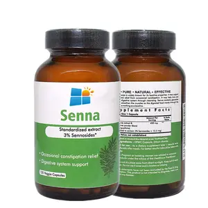 Oem/ODM/OBM Senna lá chiết xuất bột viên nang Trọng lượng sản phẩm giảm cân Senna lá Viên nang giảm béo Detox Vegan cơ thể mỏng viên nang