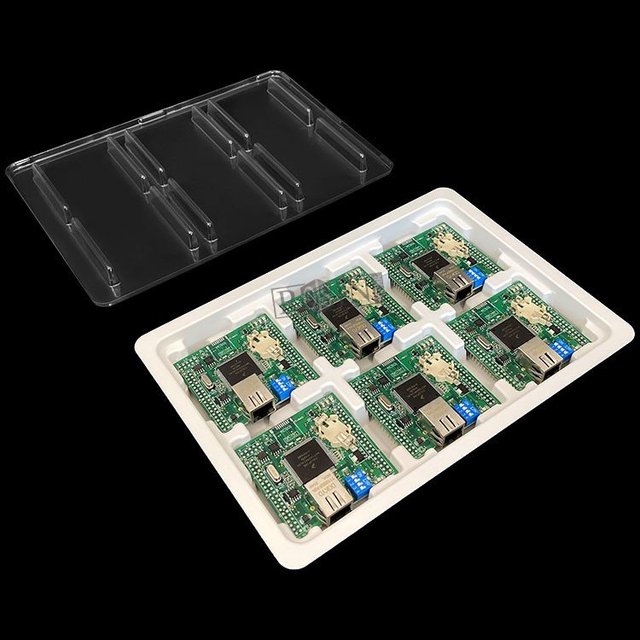 Customized PS Material Rectangle Blister Tray for PCB and Electronic Components Storage ESD/Antistatic Packaging