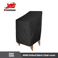 Housse de chaise Adirondack à dossier haut toutes saisons, imperméable, coupe-vent, en Oxford 600D, avec fermeture à cordon, anti-UV, écologique, pour pelouse