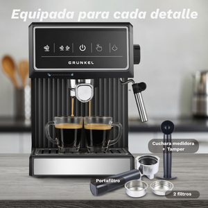 Machine à expresso Grunkel 20 bars 850W avec écran tactile, cafetière noire - Product Image 5