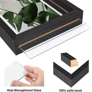 Khung ảnh bằng gỗ tự nhiên với khung kính đôi tối thiểu sinh thái Khung ảnh gỗ - Product Image 4