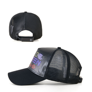 Casquette de baseball LED personnalisée 2026 avec radio, message lumineux programmable, visière incurvée réglable, en coton, pour publicités événementielles - Product Image 3