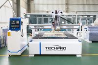 Routeur CNC double broche ATC 2000x3000mm pour le perçage de portes en bois et MDF, idéal pour la fabrication d'armoires