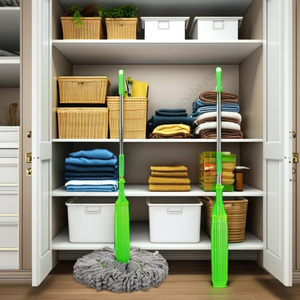 ไม้ถูพื้นไมโครไฟเบอร์แบบใหม่ Proins สำหรับขายส่ง ใช้ได้ทั้งแบบแห้งและแบบเปียก ด้ามจับยาว บิดน้ำออกได้เอง ทำความสะอาดง่าย ด้ามจับยืดหดได้ หมุนได้ - Product Image 5