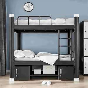 Litera Industrial de Acero con Almacenamiento con Cierre, Cama Alta Individual/Matrimonial con Escalera para Adolescentes, Adultos y Espacios Pequeños - Product Image 4