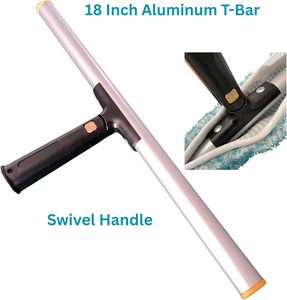 Nettoyeur <span class=keywords><strong>de</strong></span> <span class=keywords><strong>vitres</strong></span> professionnel pivotant pour le nettoyage des fenêtres résidentielles et commerciales avec poignée en aluminium en forme <span class=keywords><strong>de</strong></span> T - Product Image 3