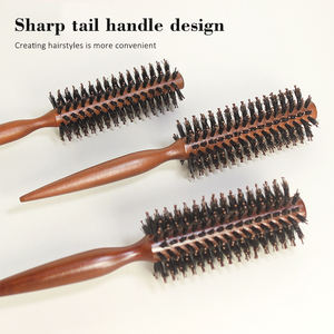 Peine de madera a buen precio, tres modelos, cerdas de jabalí, punta redonda, dientes de nailon, cola, pelo seco, cepillos redondos de madera - Product Image 4