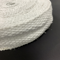 Ruban en fibre céramique blanche YEAFEEL YFCFT, isolation thermique réfractaire 1000°C, tissage uni 2-5µm, 20-50m, avec feuille d'aluminium ST