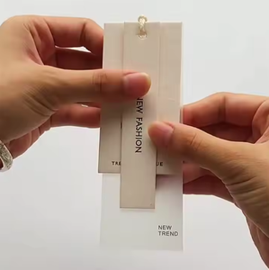 Étiquettes suspendues personnalisées en carton écologique pour dropshipping, étiquettes de prix de luxe pour vêtements avec logo, étiquettes de marque en papier recyclé - Product Image 3
