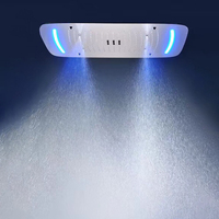 Système de douche colonne de grande taille à LED, de luxe, colonne anti-pluie, multifonction, pomme de douche