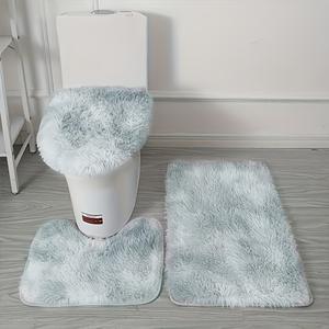 Set Keset Kamar Mandi Tiga Potong Motif Tie-dye, Anti Slip, Tebal, Daya Serap Tinggi, Tahan Lama, Dapat Dicuci Mesin - Product Image 5