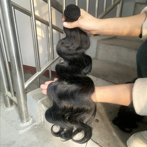 ผมต่อแบบ Body Wave ขนาด 30 36 นิ้ว ผมแท้ 100% ไม่ผ่านการแปรรูป 2 3 4 มัด ผมบราซิลแบบ Double Weft - Product Image 1