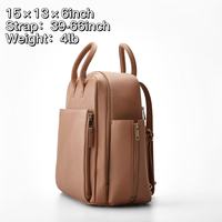 Sac à dos en cuir PU imperméable à la mode sac à dos momie élégant pour ordinateur portable protecteur voyage bébé sac à couches