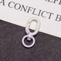 Porte-clés multifonctionnel en métal léger, vente en gros, petit cadeau DIY, pendentif avec mousqueton à ressort, couleur personnalisable