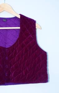 Premium Eco-Friendly <b>Quilted</b> Velvet Knitted Floral Cotton Casual Sleeveless Jacket Women <b>Single</b> Button Elegant Winter Layering - Product Image 2