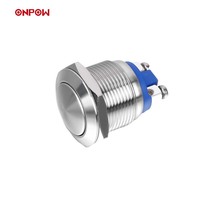 Depuis 1988 Bouton poussoir ONPOW hautement qualifié 19mm Interrupteur à bouton-poussoir en métal en acier inoxydable anti-vandalisme