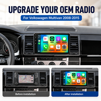 Lecteur multimédia de voiture avec écran tactile capacitif IPS de 9 pouces, lien miroir, microphone intégré, décodeur CanBus pour Volkswagen Multivan 2008-2015